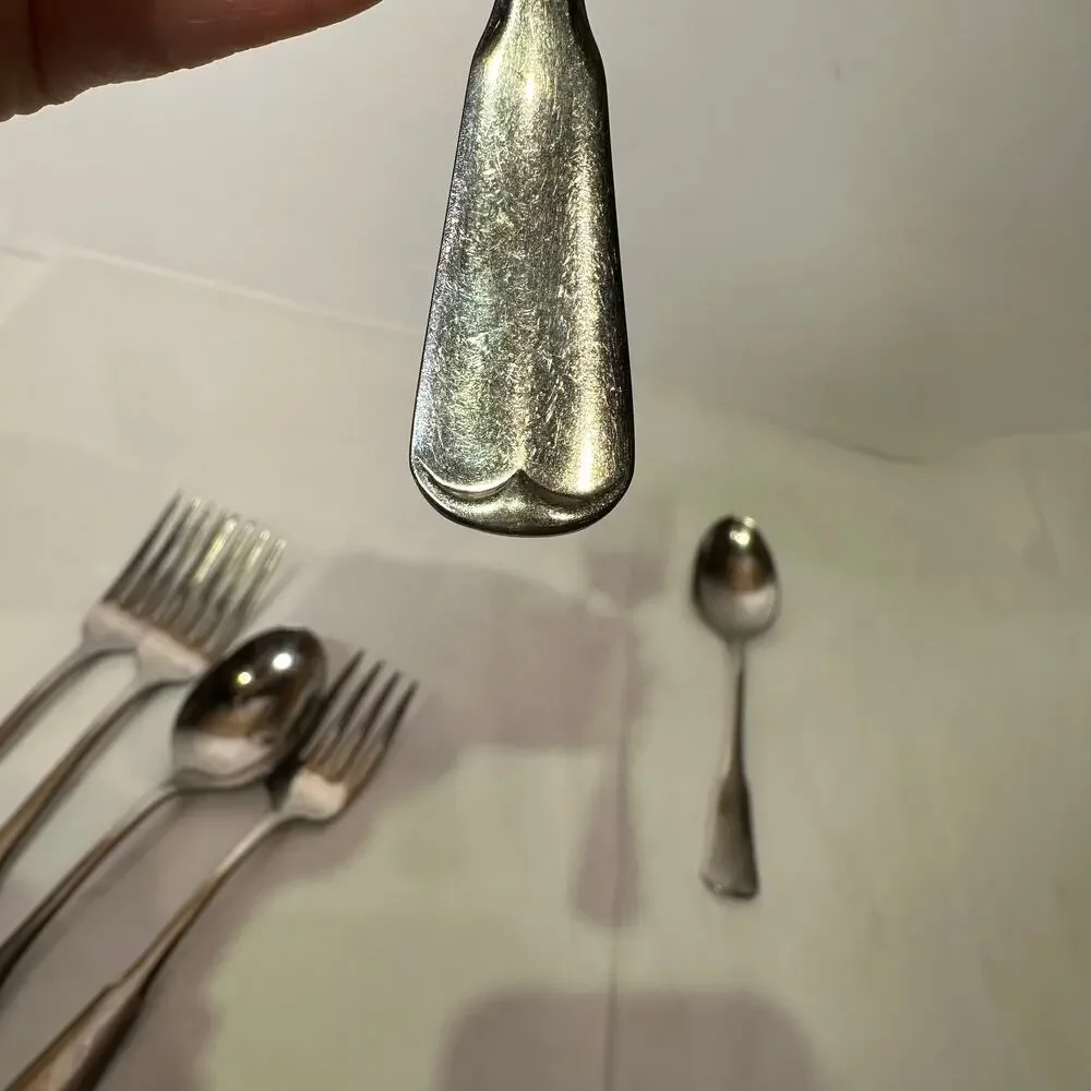 Oneida Plymoth Rock Stainless Set of 6 Dinner Salad Fork Tablespoon Teaspoon
